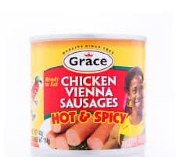 Grace Chicken Vienna Sausages Hot & Spicy140g Drained (4.6 OZ)